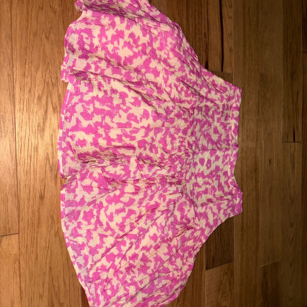 H&M Pink and White Mini Skirt